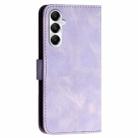 For Samsung Galaxy S24 FE 5G YX0080 Grid Butterfly Embossed Pattern Flip Leather Phone Case with Lanyard(Light Purple) - 3