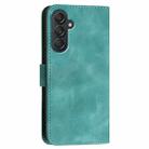 For Samsung Galaxy M55 YX0080 Grid Butterfly Embossed Pattern Flip Leather Phone Case with Lanyard(Light Blue) - 3