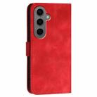 For Samsung Galaxy S24+ 5G YX0080 Grid Butterfly Embossed Pattern Flip Leather Phone Case with Lanyard(Red) - 3