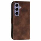 For Samsung Galaxy S24 5G YX0080 Grid Butterfly Embossed Pattern Flip Leather Phone Case with Lanyard(Coffee) - 3