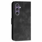 For Samsung Galaxy S23 FE 5G YX0080 Grid Butterfly Embossed Pattern Flip Leather Phone Case with Lanyard(Black) - 3