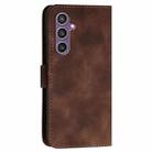 For Samsung Galaxy S23 FE 5G YX0080 Grid Butterfly Embossed Pattern Flip Leather Phone Case with Lanyard(Coffee) - 3