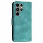 For Samsung Galaxy S23 Ultra 5G YX0080 Grid Butterfly Embossed Pattern Flip Leather Phone Case with Lanyard(Light Blue) - 3