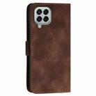 For Samsung Galaxy M33 5G Global YX0080 Grid Butterfly Embossed Pattern Flip Leather Phone Case with Lanyard(Coffee) - 3