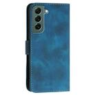 For Samsung Galaxy S22+ 5G YX0080 Grid Butterfly Embossed Pattern Flip Leather Phone Case with Lanyard(Dark Blue) - 3