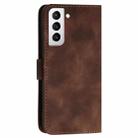 For Samsung Galaxy S21+ 5G YX0080 Grid Butterfly Embossed Pattern Flip Leather Phone Case with Lanyard(Coffee) - 3