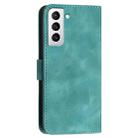 For Samsung Galaxy S21+ 5G YX0080 Grid Butterfly Embossed Pattern Flip Leather Phone Case with Lanyard(Light Blue) - 3