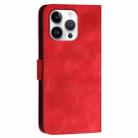 For iPhone 16 Pro Max YX0080 Grid Butterfly Embossed Pattern Flip Leather Phone Case with Lanyard(Red) - 3