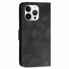 For iPhone 16 Pro Max YX0080 Grid Butterfly Embossed Pattern Flip Leather Phone Case with Lanyard(Black) - 3