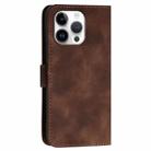 For iPhone 16 Pro Max YX0080 Grid Butterfly Embossed Pattern Flip Leather Phone Case with Lanyard(Coffee) - 3