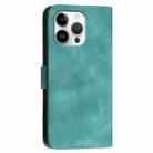 For iPhone 16 Pro Max YX0080 Grid Butterfly Embossed Pattern Flip Leather Phone Case with Lanyard(Light Blue) - 3