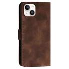 For iPhone 15 Plus YX0080 Grid Butterfly Embossed Pattern Flip Leather Phone Case with Lanyard(Coffee) - 3