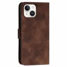 For iPhone 14 YX0080 Grid Butterfly Embossed Pattern Flip Leather Phone Case with Lanyard(Coffee) - 3