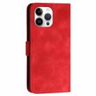 For iPhone 13 Pro Max YX0080 Grid Butterfly Embossed Pattern Flip Leather Phone Case with Lanyard(Red) - 3