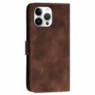 For iPhone 13 Pro Max YX0080 Grid Butterfly Embossed Pattern Flip Leather Phone Case with Lanyard(Coffee) - 3