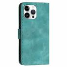 For iPhone 13 Pro Max YX0080 Grid Butterfly Embossed Pattern Flip Leather Phone Case with Lanyard(Light Blue) - 3