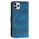 For iPhone 11 Pro Max YX0080 Grid Butterfly Embossed Pattern Flip Leather Phone Case with Lanyard(Dark Blue) - 3