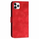 For iPhone 11 Pro Max YX0080 Grid Butterfly Embossed Pattern Flip Leather Phone Case with Lanyard(Red) - 3