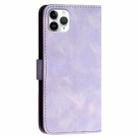 For iPhone 11 Pro Max YX0080 Grid Butterfly Embossed Pattern Flip Leather Phone Case with Lanyard(Light Purple) - 3