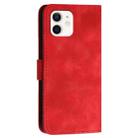 For iPhone 11 YX0080 Grid Butterfly Embossed Pattern Flip Leather Phone Case with Lanyard(Red) - 3