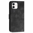 For iPhone 11 YX0080 Grid Butterfly Embossed Pattern Flip Leather Phone Case with Lanyard(Black) - 3