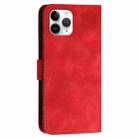 For iPhone 11 Pro YX0080 Grid Butterfly Embossed Pattern Flip Leather Phone Case with Lanyard(Red) - 3