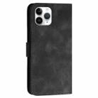 For iPhone 11 Pro YX0080 Grid Butterfly Embossed Pattern Flip Leather Phone Case with Lanyard(Black) - 3