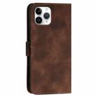 For iPhone 11 Pro YX0080 Grid Butterfly Embossed Pattern Flip Leather Phone Case with Lanyard(Coffee) - 3