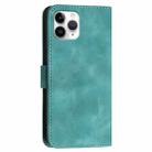 For iPhone 11 Pro YX0080 Grid Butterfly Embossed Pattern Flip Leather Phone Case with Lanyard(Light Blue) - 3