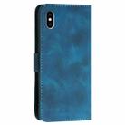 For iPhone XS Max YX0080 Grid Butterfly Embossed Pattern Flip Leather Phone Case with Lanyard(Dark Blue) - 3