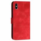 For iPhone XS Max YX0080 Grid Butterfly Embossed Pattern Flip Leather Phone Case with Lanyard(Red) - 3