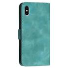 For iPhone XS Max YX0080 Grid Butterfly Embossed Pattern Flip Leather Phone Case with Lanyard(Light Blue) - 3