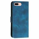 For iPhone 8 Plus / 7 Plus YX0080 Grid Butterfly Embossed Pattern Flip Leather Phone Case with Lanyard(Dark Blue) - 3