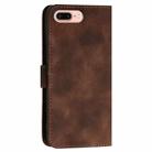 For iPhone 8 Plus / 7 Plus YX0080 Grid Butterfly Embossed Pattern Flip Leather Phone Case with Lanyard(Coffee) - 3