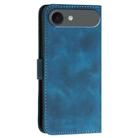 For iPhone 17 Air YX0080 Grid Butterfly Embossed Pattern Flip Leather Phone Case with Lanyard(Dark Blue) - 3