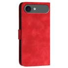For iPhone 17 Air YX0080 Grid Butterfly Embossed Pattern Flip Leather Phone Case with Lanyard(Red) - 3