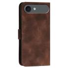 For iPhone 17 Air YX0080 Grid Butterfly Embossed Pattern Flip Leather Phone Case with Lanyard(Coffee) - 3