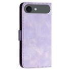 For iPhone 17 Air YX0080 Grid Butterfly Embossed Pattern Flip Leather Phone Case with Lanyard(Light Purple) - 3