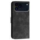 For iPhone 17 Pro Max YX0080 Grid Butterfly Embossed Pattern Flip Leather Phone Case with Lanyard(Black) - 3