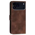 For iPhone 17 Pro Max YX0080 Grid Butterfly Embossed Pattern Flip Leather Phone Case with Lanyard(Coffee) - 3