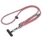 8mm Adjustable Mobile Phone Anti-lost Long Lanyard(Deep Red Black) - 1