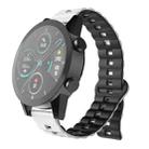 20mm Reverse Buckle Two Color Magnetic Silicone Watch Band(White+Black) - 1