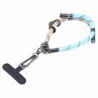 8mm Color Match Adjustable Mobile Phone Anti-lost Short Lanyard(Blue Khaki) - 1