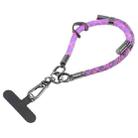 8mm Color Match Adjustable Mobile Phone Anti-lost Short Lanyard(Purple) - 1