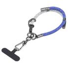 8mm Color Match Adjustable Mobile Phone Anti-lost Short Lanyard(Grey Blue) - 1