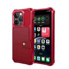 For iPhone 15 Pro Magnetic Wallet Card Bag Leather Phone Case(Red) - 2