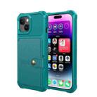 For iPhone 15 Plus Magnetic Wallet Card Bag Leather Phone Case(Cyan) - 2