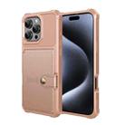 For iPhone 16 Pro Max Magnetic Wallet Card Bag Leather Phone Case(Rose Gold) - 2