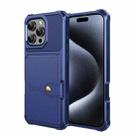 For iPhone 16 Pro Magnetic Wallet Card Bag Leather Phone Case(Blue) - 2