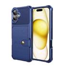 For iPhone 16 Plus Magnetic Wallet Card Bag Leather Phone Case(Blue) - 2